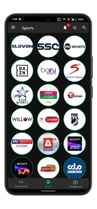 Direct Access to Cricket Channels